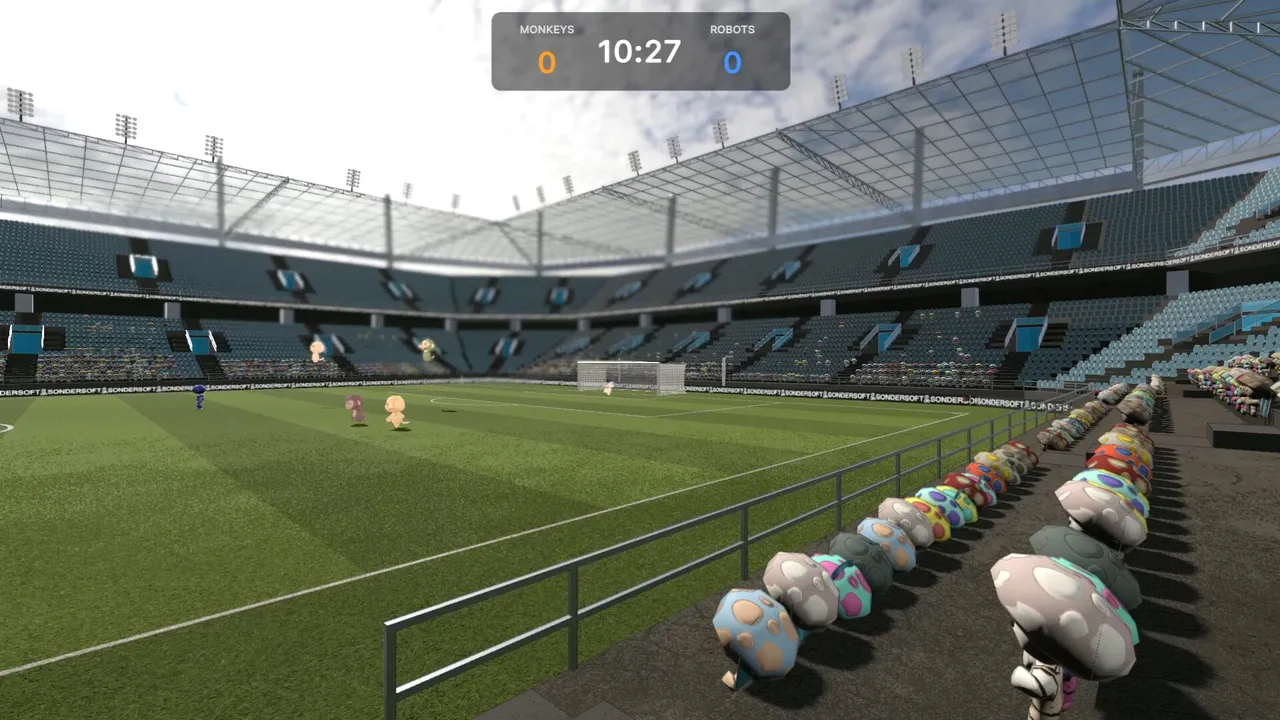 SonderSoft Soccer: Monkeys VS Robots! screenshot 1