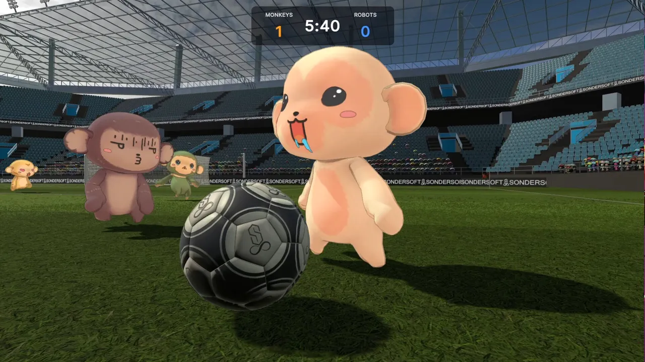 SonderSoft Soccer: Monkeys VS Robots! screenshot 2