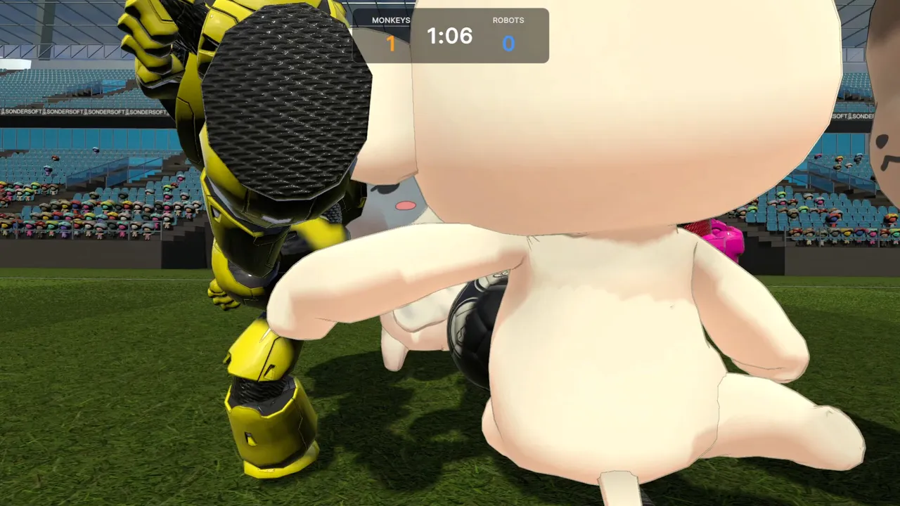 SonderSoft Soccer: Monkeys VS Robots! screenshot 3