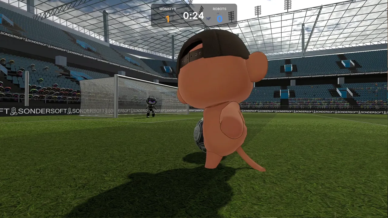 SonderSoft Soccer: Monkeys VS Robots! screenshot 4